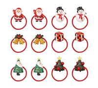 Cravatte per capelli in peluche, accessori per capelli natalizi, accessori per le vacanze per capelli, corde per capelli, sciarpa per capelli, accessori grandi, elastici per capelli per donne e