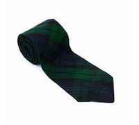 Cravatte per il collo da uomo, Cravatta scozzese a quadri kilt scozzese, Cravatte scozzesi in lana clan acrilico, Orologio nero., Taglia unica