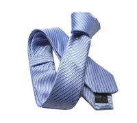 CRAVATTINO AZZURRO SETA SKINNY TIE rigatino MADE ITALY