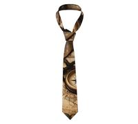 Cravattino Compass And Old Wor-Ld Map Print Cravatte Sottili Classica Cravatte Uomo Personalizzate Ties Men Per Matrimonio Riunioni Di Lavor Festival