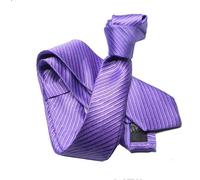 CRAVATTINO glicine SETA SKINNY TIE rigatino MADE ITALY