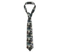 Cravattino Horses Running Wild In The River Prints Cravatte Uomo Slim Cravatta Uomo Personalizzate Cravatta Per Festa Feste Riunioni Di Lavor