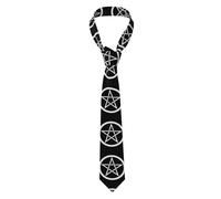 Cravattino Pagan Wicca Elemental Pentagram Five Elem Cravatta Classica Men'S Tie Slim Cravatte Sottili Per Matrimonio Feste Festa