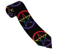 Cravattino Pagan Wicca Elemental Pentagram Five Elem Cravatta Uomo Slim Cravatte Uomo Personalizzate Men'S Tie Per Festa Feste Matrimonio