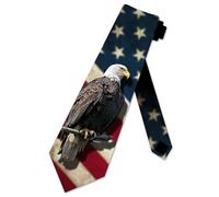 Cravattino Per Completo Bandiera Degli Stati Uniti Con L'Aquila Classico Tie Elegante Cravatta Da Uomo Per Feste Affari Lavoro