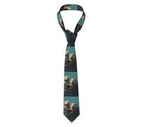 Cravattino Per Completo Dipinto Di Castori Sulla Riva Del Mare Unisex Cravatta Classico Neckties Per Affari Feste Vestito Da Cerimonia