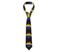 Cravattino Premium Gay Pride Rainbow Cravatta Uomo Classica Cravatte Sottili Personalizzate Men'S Tie Per Festa Feste Riunioni Di Lavor