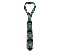 Cravattino Teal Turtle Dream-Catcher With Feathers Art Cravatte Sottili Elegante Cravatte Uomo Premium Men'S Tie Per Feste Festival Matrimonio