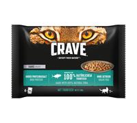 Crave Cat Buste 52 x 85 g Alimento umido per gatti - Salsa con Tonno
