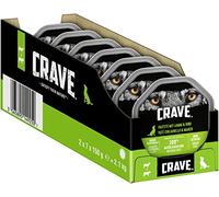 Crave Mangime per cani per adulti con agnello e manzo, 14 ciotole, 7 x 150 g (confezione da 2) - cibo per cani di alta qualità bagnato con alto contenuto proteico senza aggiunta di cereali