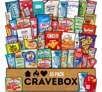 CraveBox pacchetto di snack con una varietà di patatine e barrette di cereali e popcorn (confezione da 30)