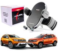 CraVeDRIVE 15W Supporto per Telefono con Funzione di Ricarica I Compatibile con Prese d'Aria Rotonde Dacia I Porta Cellulare con Ricarica Induttiva I per Duster Sandero Dokker Logan