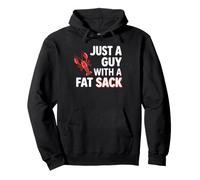 Crawfish Just A Guy with Fat Sack Cajun Seafood Crayfish Felpa con Cappuccio