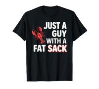 Crawfish Just A Guy with Fat Sack Cajun Seafood Crayfish Maglietta