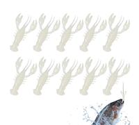 Crawfish Lure - Set di 10 esche artificiali che affondano lentamente, con profumo naturale, affondano per fiume, lago, acqua e salata