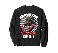Crawfish Season Bruh Funny Crayfish Meme Uomini Donne Bambini Felpa