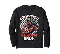 Crawfish Season Bruh Funny Crayfish Meme Uomini Donne Bambini Maglia a Manica