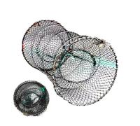 Crawfish Trap - Gabbia da pieghevole portatile, esche multicamera per gamberetti, granchi e raccolta | Attrezzatura di sopravvivenza leggera per acqua costiera, barriere coralline, ruscelli