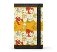 Crawfish with Chance Beer - Portafoglio a tre ante con scomparti per carte di credito, pochette per uomo e donna, Stile:, Taglia unica