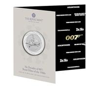 CrawleyCoins 2023 Sei decenni di James Bond 007 - 1960 £5 Brillante Moneta fior di conio in confezione zecca