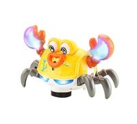 Crawling Crab Toy - Musical Moving Crab With LED Lights Interactive Crawling Activity Toy For Kids Boys Girls Educational Learning Birthday Gift Nursery Play