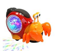 Crawling Light-Up Snail Toy - Musical Electric Battery Operated Toy, Kid-Friendly Fun | Interactive Play for, Boys Girls Gift, Educational Activity, Birthday Present, Playroom Fun, Early