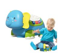 Crawling Toy, Musical Elephant Baby Toy, Interactive Sensory Game, Educational Sound Effects, Fun Light-Up Features, for Boy Girl Nursery Play Home Development, 7.09x5.31x4.92 inches