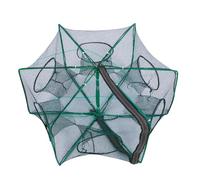 Crayfish Trap, Lobster Net Cage, Multifunctional Fishing Gear with 24 X 18 X 12 Inches, Trap Nets for Crabbing, Shrimping in Lake, Pond, Freshwater, Saltwater, Outdoor Use, Black