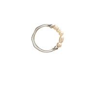 crayfomo Adjustable Pearl Ring Elegant Yet Trendy Stretchable Pearl Ring, Both Cute And Elegant,Suitable For All Women In Any Occasion
