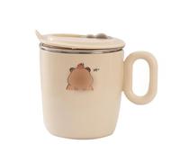 crayfomo Adorabile tazza con coperchio a forma di orsetto in stile cartone animato, perfetta per bevande calde, perfetta per bevitori leggeri
