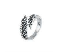 crayfomo Anello con piume di fascia alta, dimensioni regolabili, combinazione di moda e bellezza, adatto per varie occasioni
