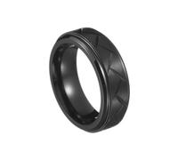 crayfomo Anello da sposa in lega di titanio degli uomini 7-8 millimetri d'argento,Passo modellato anello da uomo Twill,Comfort Fit Size 8-12