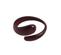 crayfomo Bracciale a Fascia in Acrilico Marrone, Bracciale Rigido di Design Irregolare, Bracciale Spesso per Donna, Accessorio per lo Stile Quotidiano