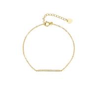 crayfomo Bracciale da bar in argento placcato oro S925 da donna, Braccialetto regolabile a catena sottile con zirconi cubici, Delain gioielli minimalisti da regalo per lei