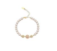 crayfomo Bracciale in rame con diamanti rosa elegante e delicato un sentito regalo di compleanno per la tua ragazza o moglie