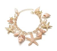 crayfomo Braccialetto di marea di Boemia braccialetto di conchiglia di stelle marine di moda bracciale femminile tutta la vita per le donne