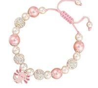 crayfomo Braccialetto di perle rosa Axolotl con ciondoli-Gioielli con simbolo di animali magici da donna, regolabile per giorno fortunato/accessorio regalo