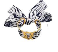 crayfomo Braccialetto largo vuoto della luna del sole, bracciale della sciarpa d'acciaio di titanio dell'acciaio inossidabile per le donne-strisce bianche e nere