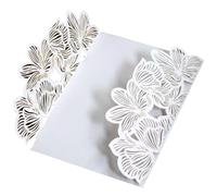 crayfomo Carta perla bianca biglietto d'auguri invito 18x12,5 cm di alta qualità Hollow Out Wedding Invitation Card Birthday Party Card Business (contiene 5 pezzi)