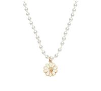 crayfomo Collana A Catena Con Perla Margherita Bianca, Accessorio Fresco E Dolce, Multi-scena Applicabile, Design Unico Con Grandi Texture, Adatto Per Le Donne