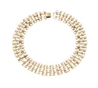 crayfomo Collana a Catena Oversized in Oro, Catena Larga Punk, Pezzo di Impatto per Donna