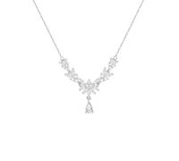 crayfomo Collana a goccia dell'orecchio di grano per le donne Collana con ciondolo d'argento a goccia di acqua scintillante girocollo di grano girocollo gioielli regalo