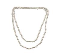 crayfomo Collana a tre fili di perle finte da donna, girocollo multicristallo in perle, gioiello classico in stile vintage per feste e matrimoni