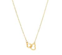 crayfomo Collana con ciondolo a farfalla intrecciata in oro 18K-Gioielli con ciondoli legati per donna, tutti i giorni e regalo per gli amici