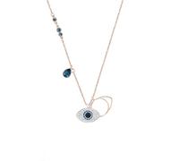 crayfomo Collana con pendente simbolista dell'occhio del male da donna, Collana di protezione degli occhi del male di cristallo blu, Gioielli ideali per le notti di appuntamento