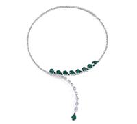 crayfomo Collana con pietra preziosa intarsiata elegante decorazione della collana splendida e alla moda