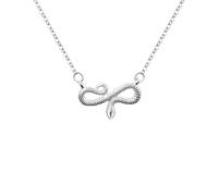 crayfomo Collana con serpente da donna; Collana con serpente in argento sterling collana con serpente d'argento squisita, collana di moda vintage con collana regolabile, regalo di gioielli per feste