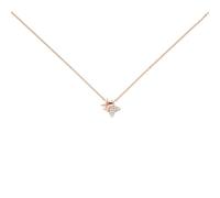 crayfomo Collana Con Stella A Quattro Punte Con Diamante Pieno, Processo Di Galvanoplastica In Acciaio Al Titanio, Regolabile 31-40cm, Catena Trasversale, Moda Per I Pendolari, Adatta Per Le Donne