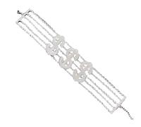 crayfomo Collana con strass in argento $ Symbol-Catena da dollaro hip-hop esagerata, Gioielli a clavicola punk, Collana di tendenza