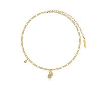 crayfomo Collana con Zircone a goccia d'oro Regalo di compleanno per tutti i giorni e abiti da sera Gioielli regalo per le donne